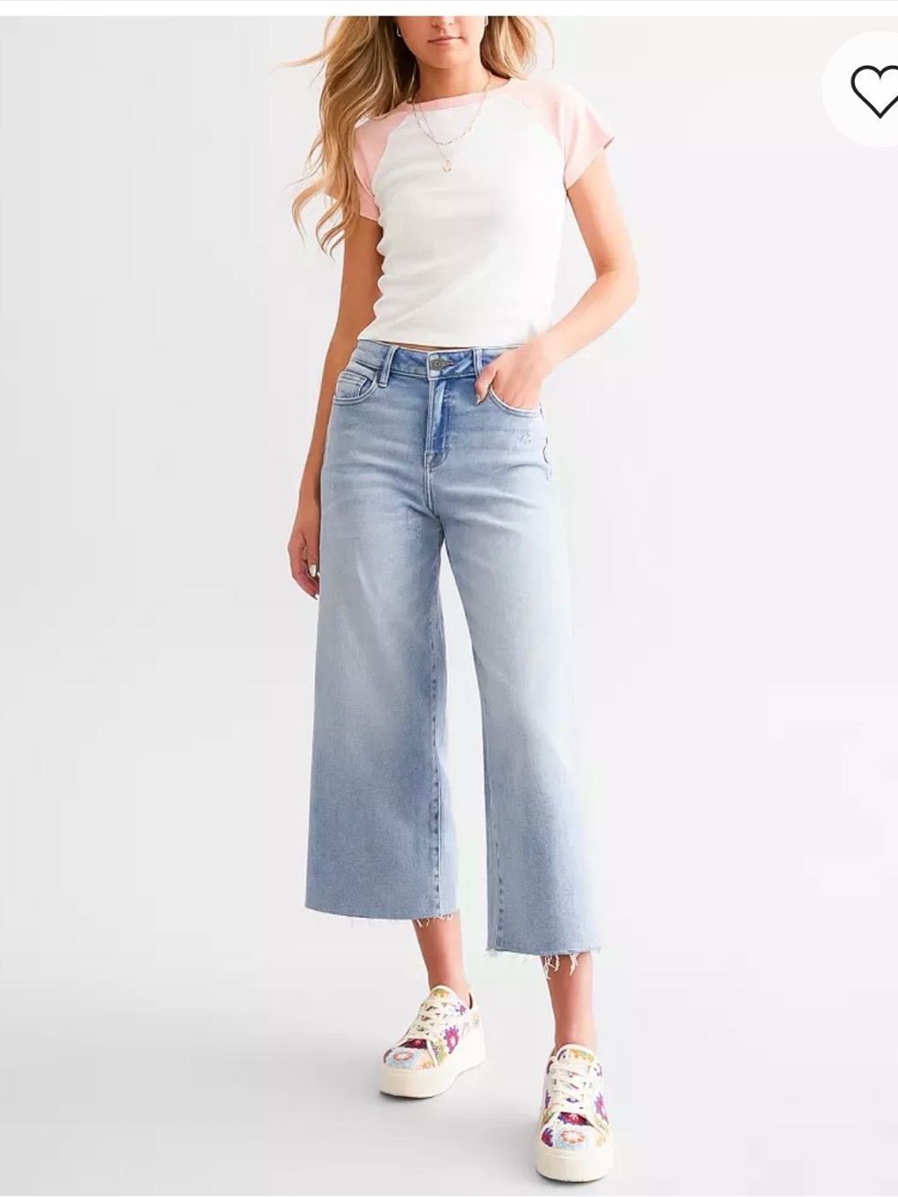 Hidden Nori Wide Leg Crop Jean